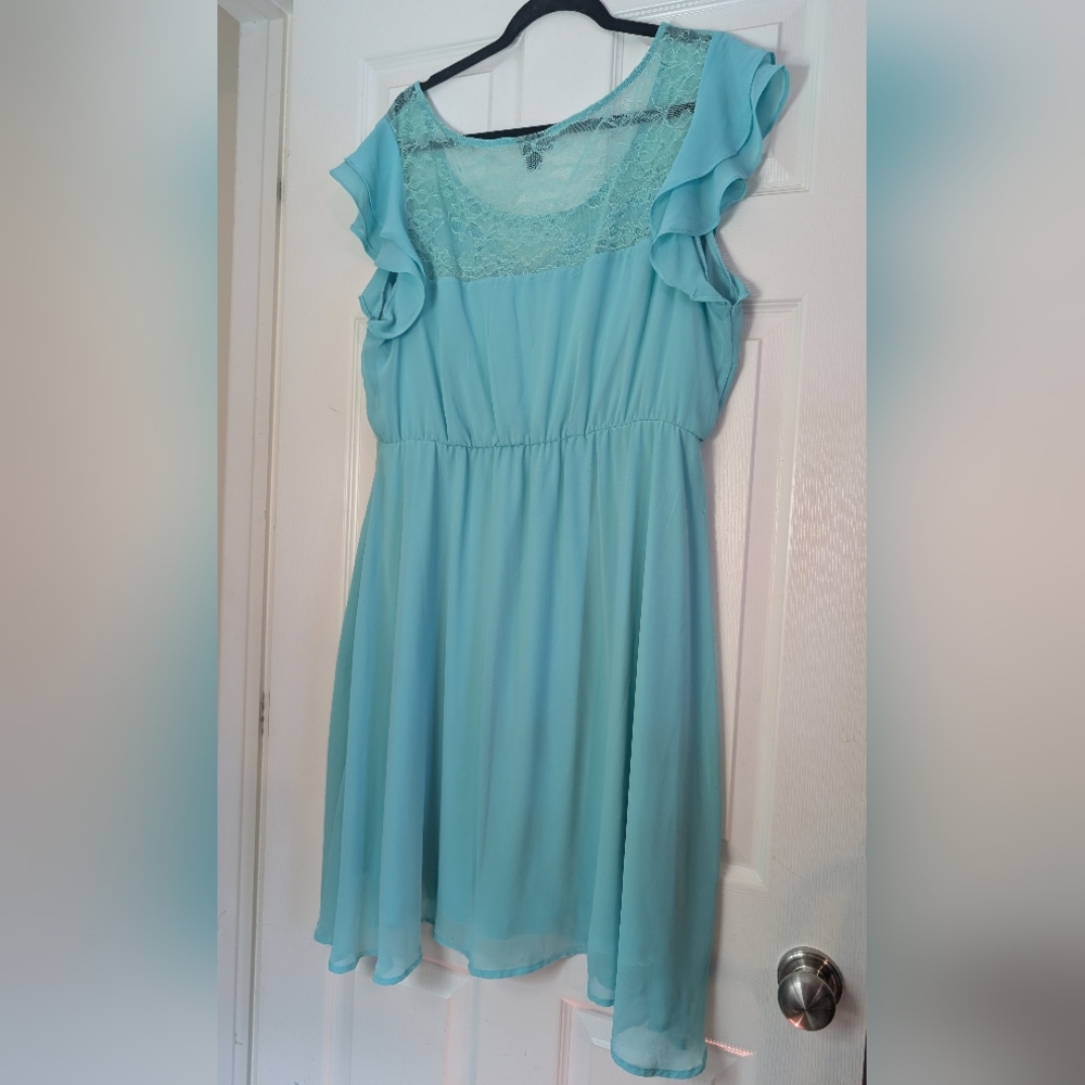 Torrid Mint Green Lace Midi Dress Size 2 (18W)